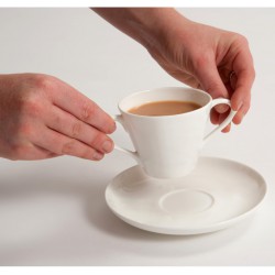 Two Handled Cup and Saucer