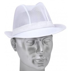 Trilby Hat White Nylon Mesh